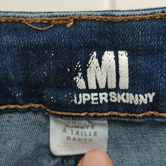 Dark wash blue superskinny stretchy jeans Woman's pants - Picture 7 of 10